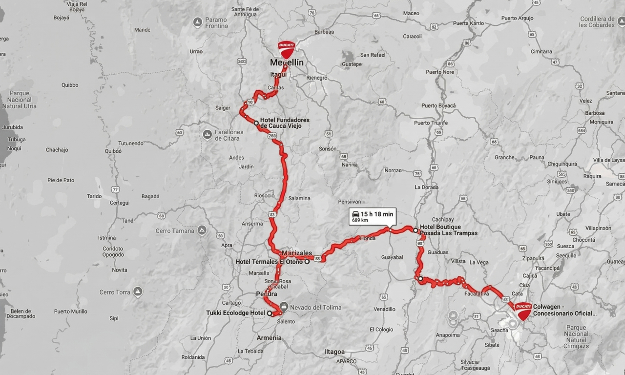 mapa-travel-adventure ducati adventure tours colombia